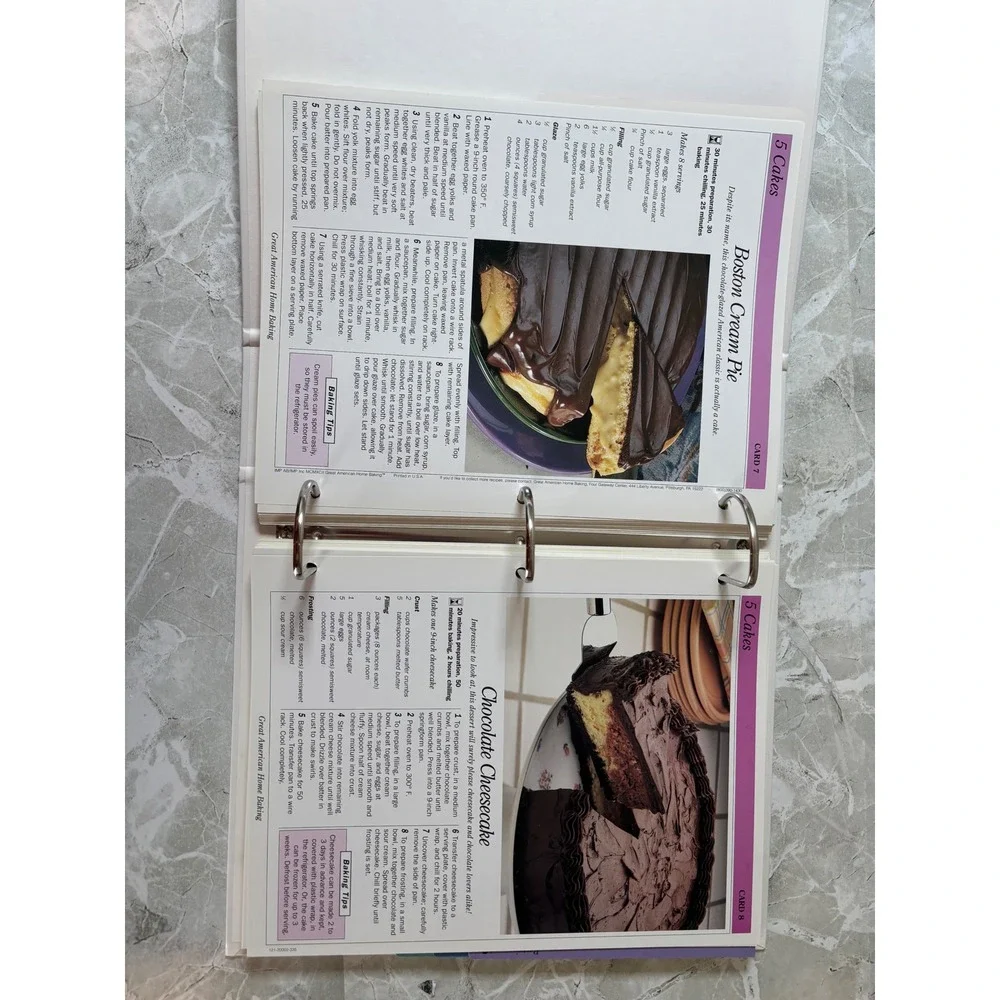 Great American Home Baking Recipe Binder‎ 3 Ring 12 Tabbed Categories 90's